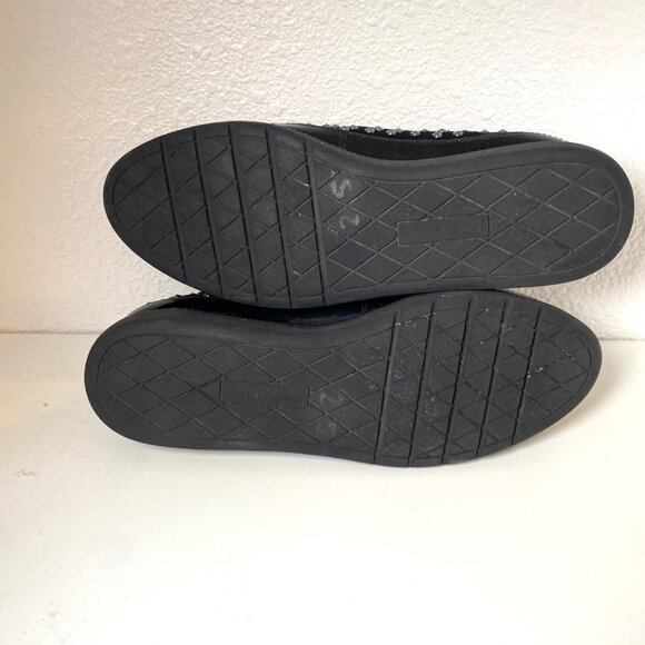 Donald J. Pliner Mickey Studded Platform Chunky Platform Loafers Black Suede - Picture 6 of 6